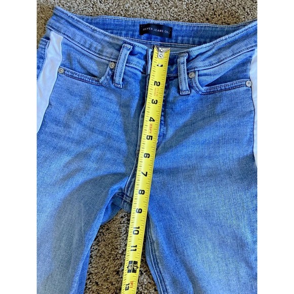 Silver Jeans Women’s Size W26xL27 Most Wanted Skinny Light Wash Midrise Stretch - Picture 8 of 10